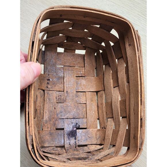 LONGABERGER WALL HANGING BASKET-Vintage-Small-5x7-Dated 1985 - Picture 7 of 11